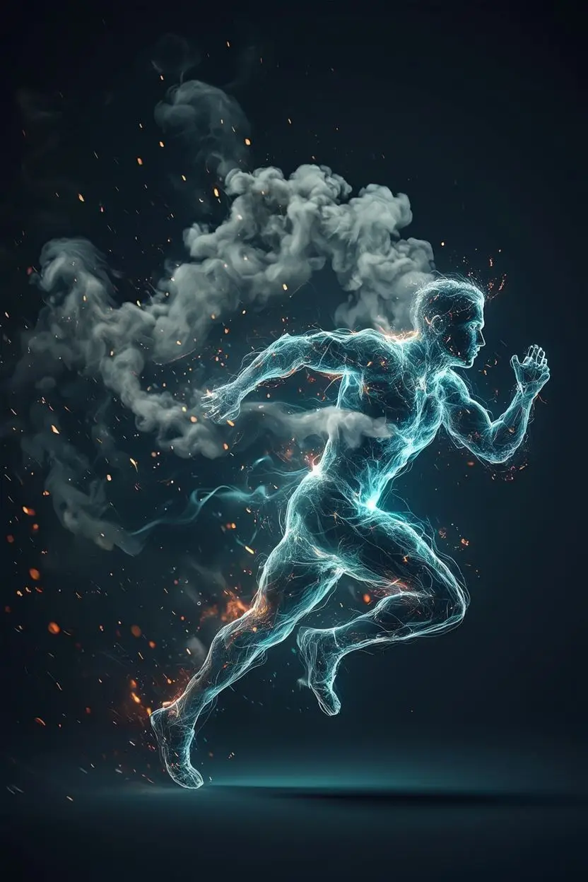 dynamic running energy man